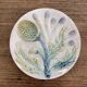 Plate with asparagus and artichokes in splash of Luneville