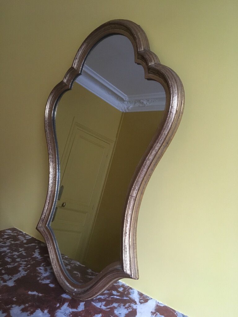 Vintage mirror in gilded wood 44x65cm
