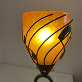 Pair of vintage musical note table lamps