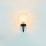 Set of 3 Vintage Glass Wall Lights from Limburg, Germany, 1970s/1980s