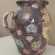Rooster pitcher vase, glazed ceramic signed Jeanne Azambourg, Le Clos De Joye, 1960s