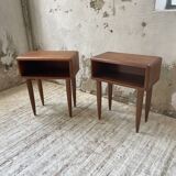 Pair of Scandinavian teak bedside tables