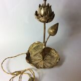 Table lamp "lotus flower" style hollywood regency