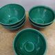 Set of 6 antique faceted ceramic bowls.