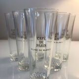 5 old glasses of brasserie café de paris