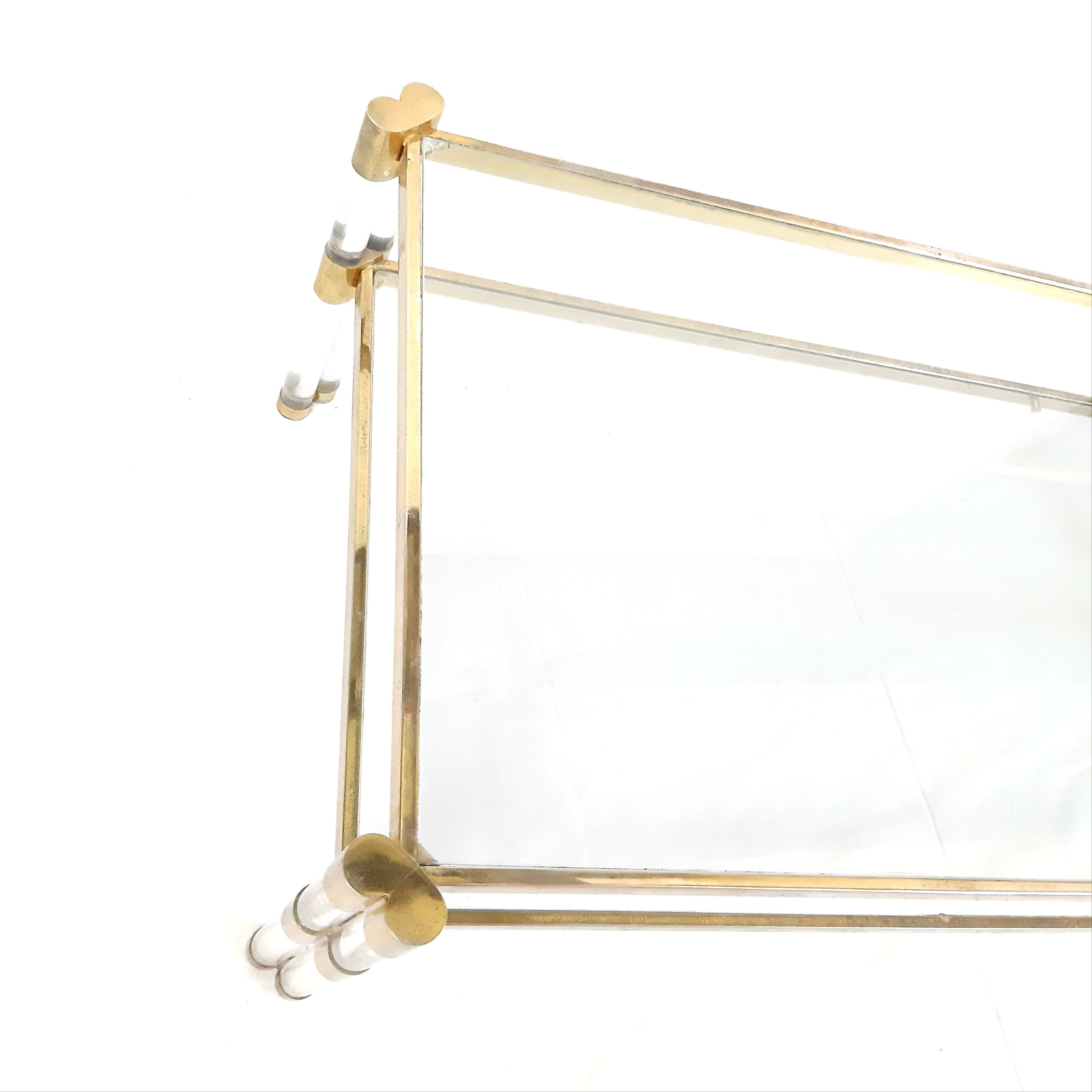 Italian coffee table in lucite Hollywood Regency style