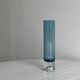 Transparent blue glass vase