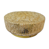 Amber molded glass ceiling lamp