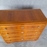 Art Deco chest of drawers (1930-1940) in walnut