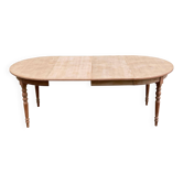 Renovated Louis Philippe round extendable dining table 115-2215cm 20th century