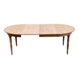 Renovated Louis Philippe round extendable dining table 115-2215cm 20th century