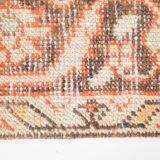 5x8 Red Geometric Tribal Turkish Vintage Rug, 141x240Cm