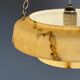 Art Deco pendant lamp in yellow glass, 1930s