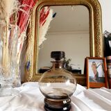 Carafe bottle smoked amber glass