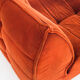 Vintage velvet lounge chair. Distributed by Cinna. France 1980s.