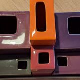 Lot of small multicolored ceramic vases