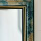 Miroir en bois avec motifs de fleur 31x36cm