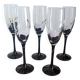 Set of 5 Luminarc Anaïs champagne flutes