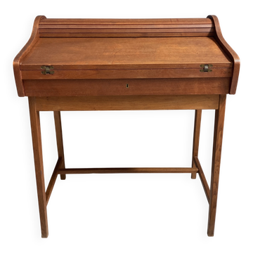 Bureau en teck avec plateau roulant des années 1960, Danemark.