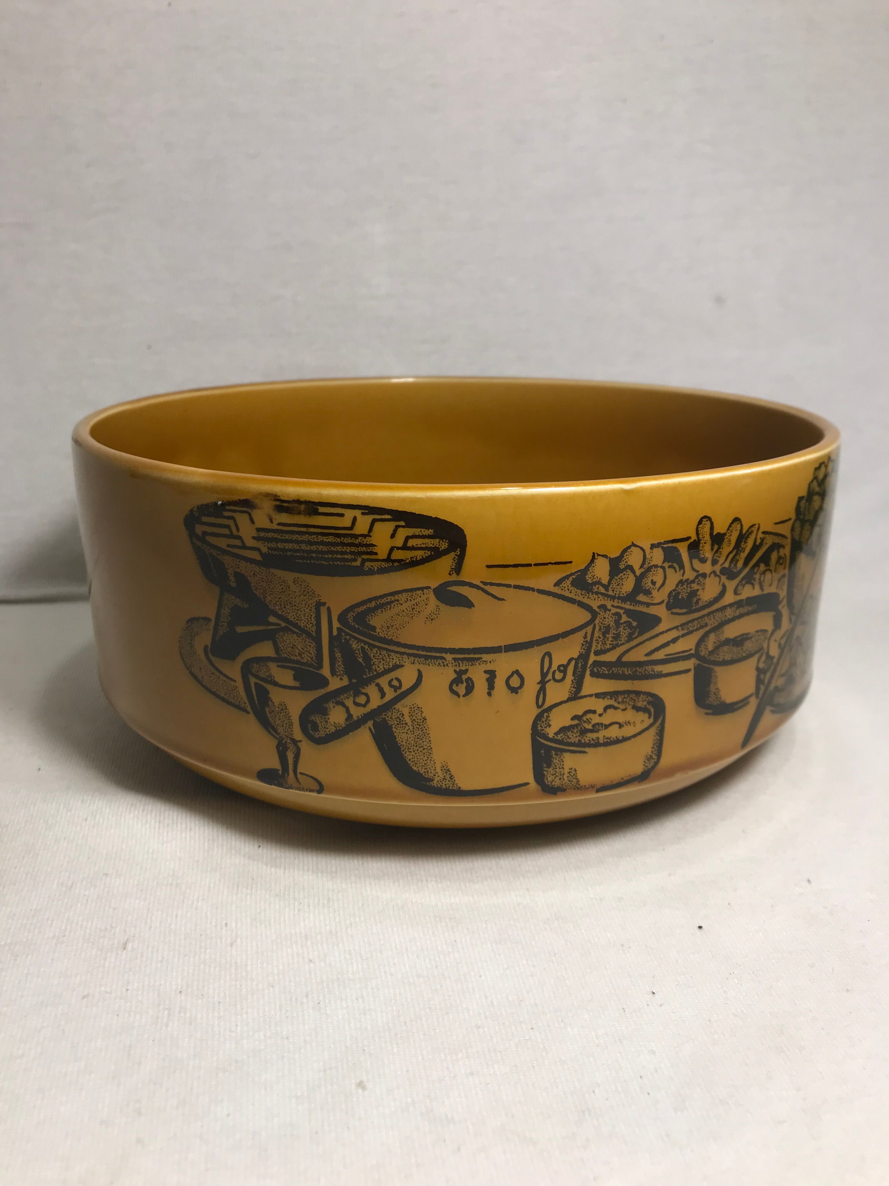 Old bowl ceramic Gien France