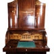 Bureau Empire d’acajou poli avec bois incrusté, années 1840