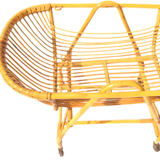 Vintage rattan cradle