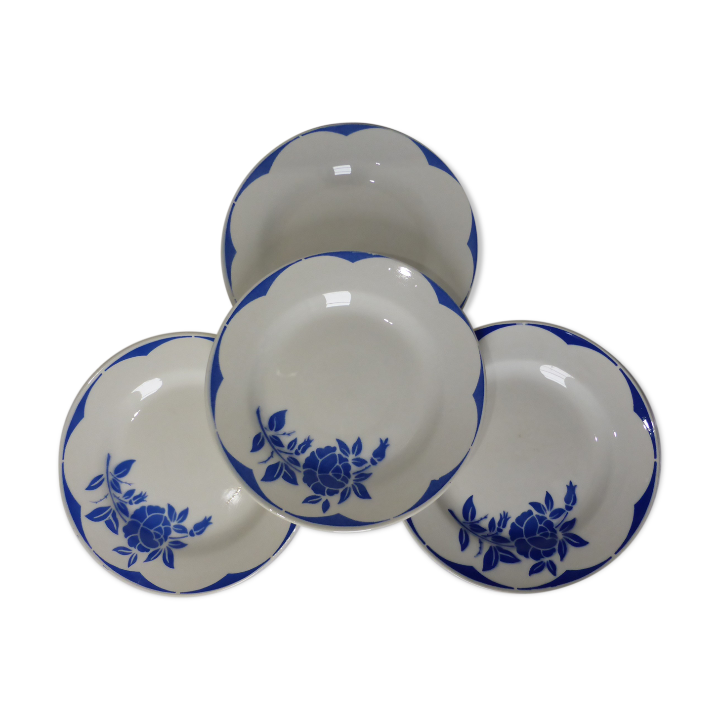 4 flat plates of Digoin Sarreguemines model Corsica 211209