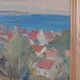 Original Swedish Oil on Panel – “Village Scene II” by E. R. Olsson – Signed