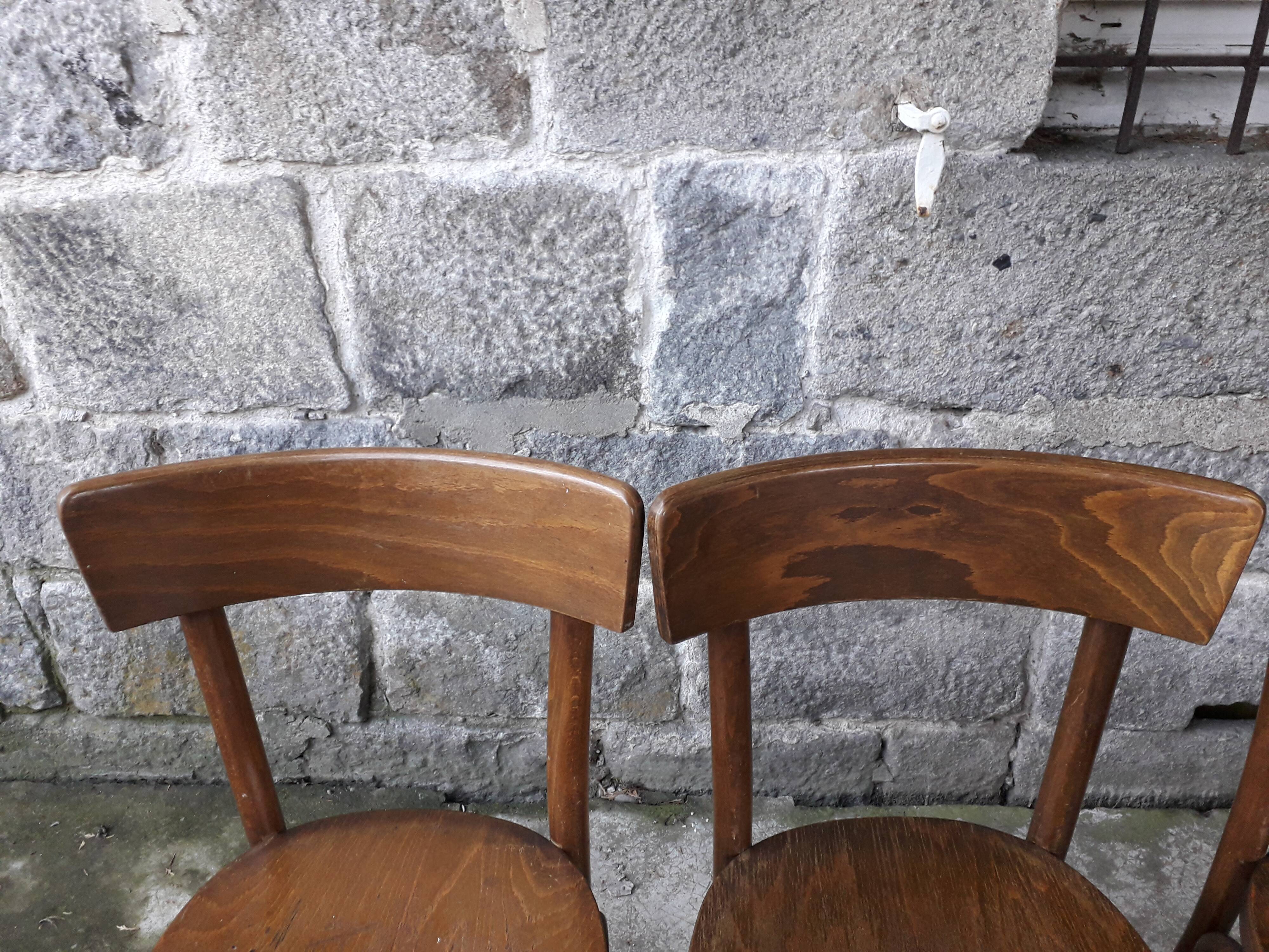 Series of 4 chairs bistro Thonet