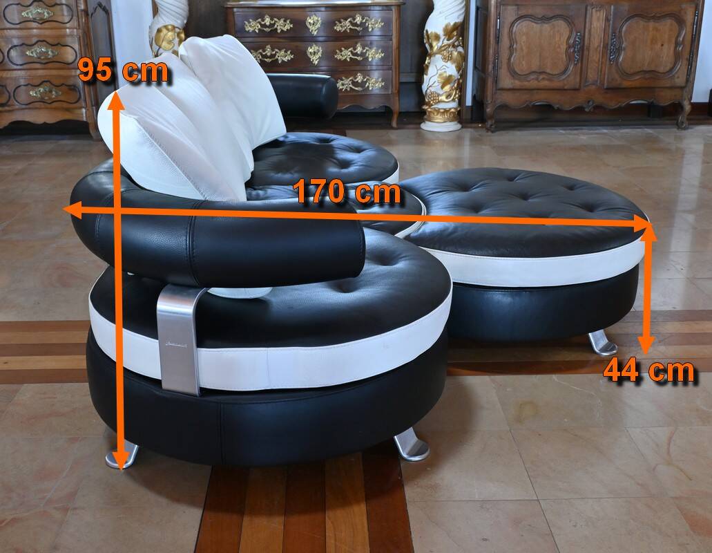 3-seater sofa by Mario Spinelli, signed Formenti, Italy – 1980