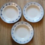 Choisy le Roi Boulenger 3 hollow plates model Parmentier Terre de Fer