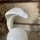 Vintage cobra lamp in ceramic and opaline