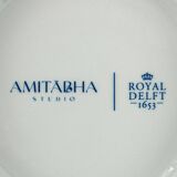 Royal Delft blue and white ceramic table lamp, handmade in the Netherlands, made to order.