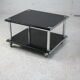 Coffee table "space age" in black lacquered steel