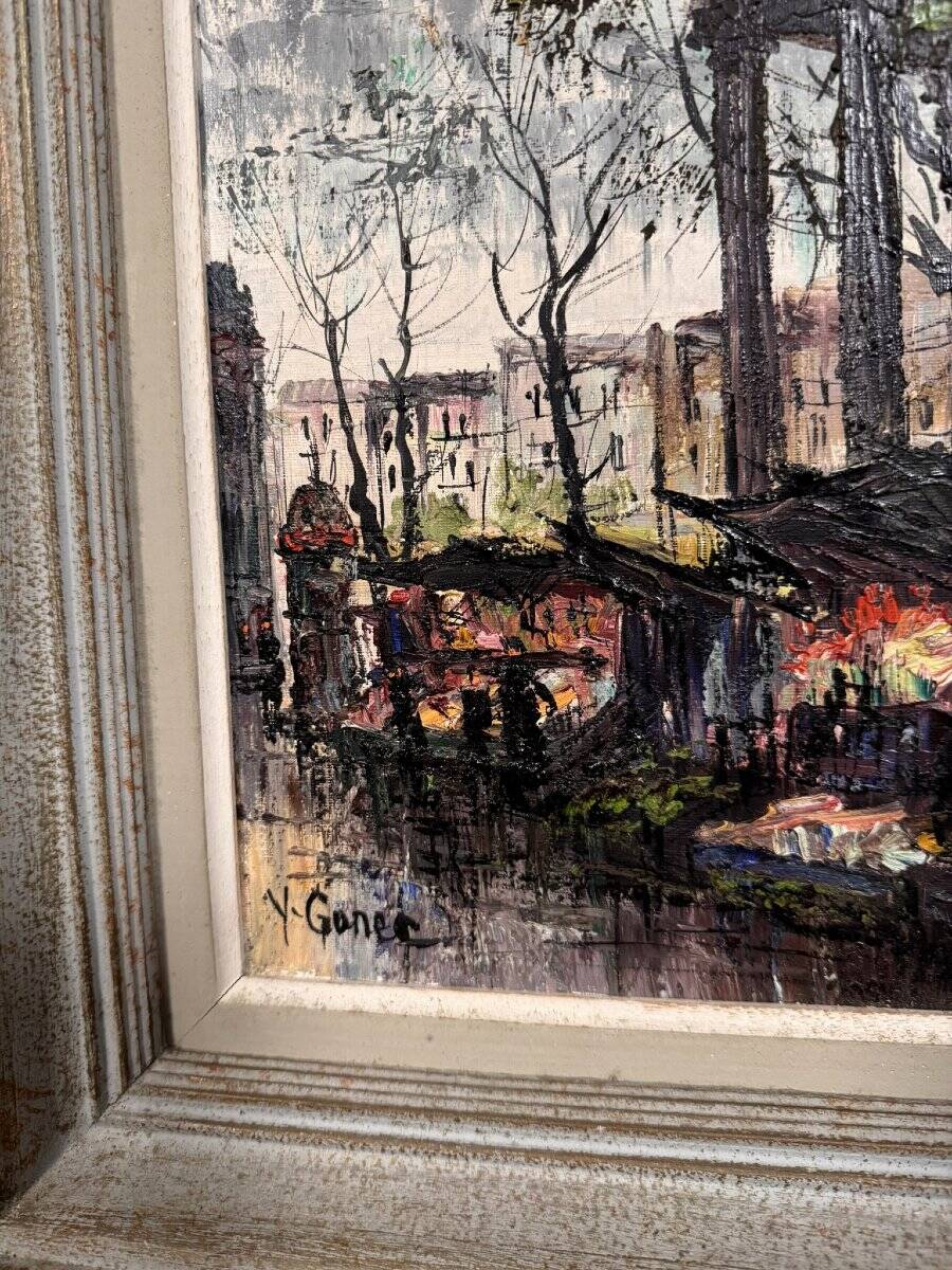 Yves Gonec – Animated view of Paris Oil on canvas signed at the bottom left