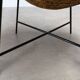 Chaise longue en rotin sculptural italienne