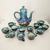 Coffee set (coffee maker + 12 cups) signed Morvan - Gaston Gaubier 70's