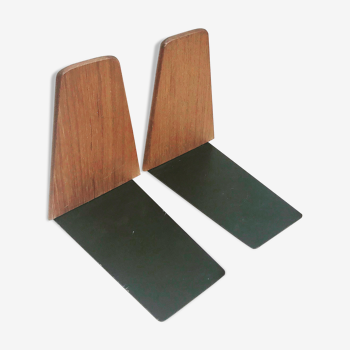 Danish teak bookends Scandinavian design