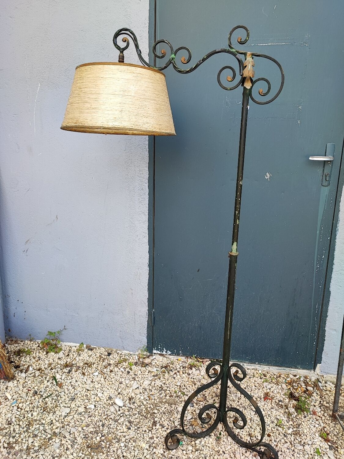 Lampadaire liseuse fer forgé