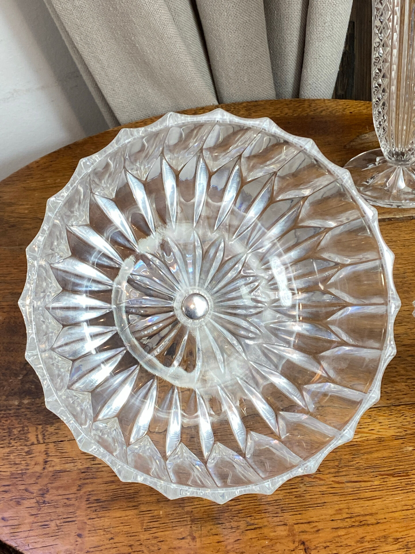 Glass and silver-plated bowls