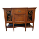English mahogany glass-fronted buffet