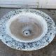 Vintage 1950s concrete stone composite planter bowl