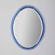 Miroir vintage années 70 Cristal Bleu Design A. Lupi pour Cristal Luxor