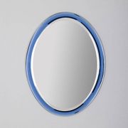 Vintage mirror 70s Crystal Blue Design A. Lupi for Cristal Luxor