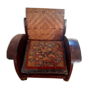 fauteuil antique en bois