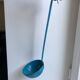 enamelled ladle in sky blue metal early twentieth century