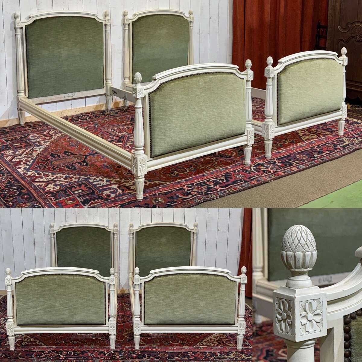 Pair of Louis XVI style beech beds