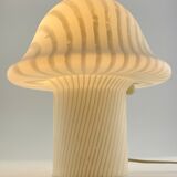 White glass Peill and Putzler mushroom table lamp XL