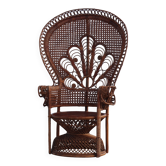 "Emmanuelle" armchair (Peacock chair) in rattan, 20th century