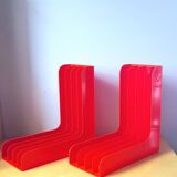 Ranges vinyles 33t en plastique orange 70s